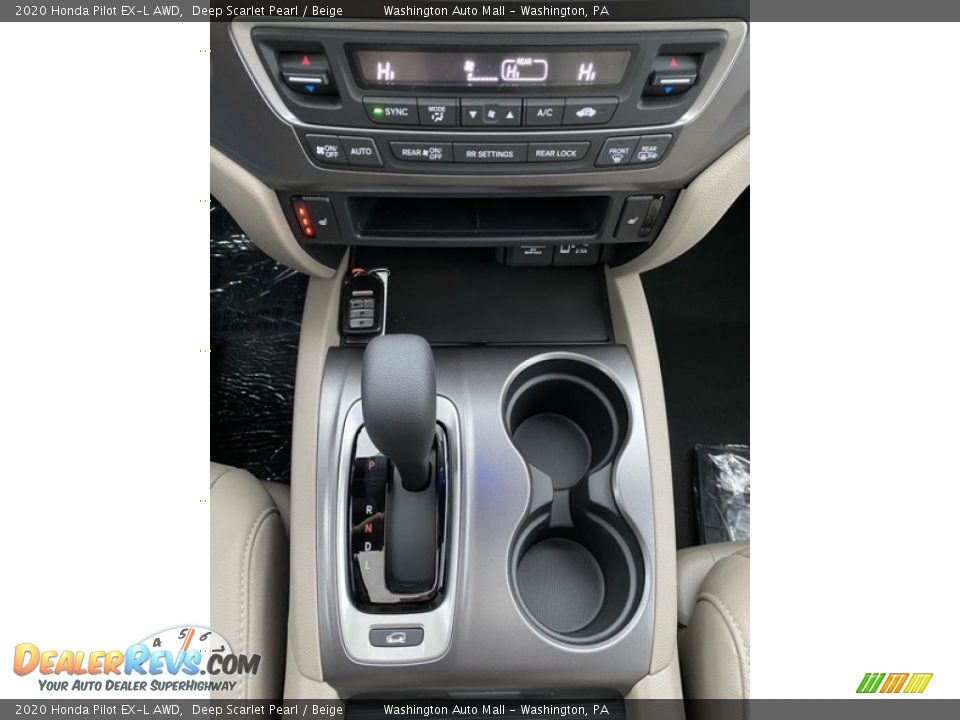 2020 Honda Pilot EX-L AWD Deep Scarlet Pearl / Beige Photo #32