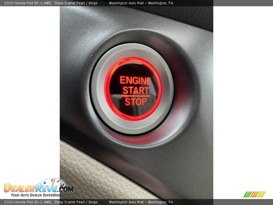 2020 Honda Pilot EX-L AWD Deep Scarlet Pearl / Beige Photo #34