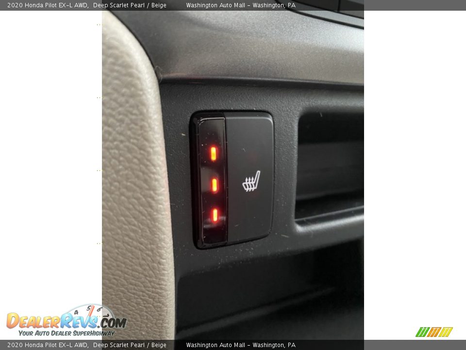 2020 Honda Pilot EX-L AWD Deep Scarlet Pearl / Beige Photo #35