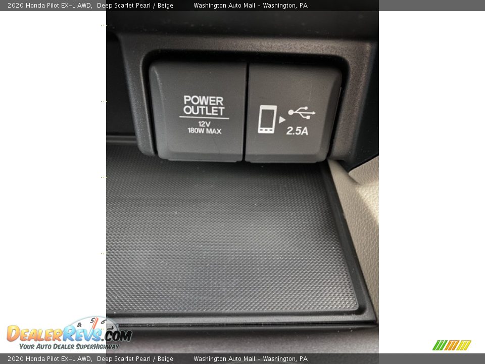 2020 Honda Pilot EX-L AWD Deep Scarlet Pearl / Beige Photo #36