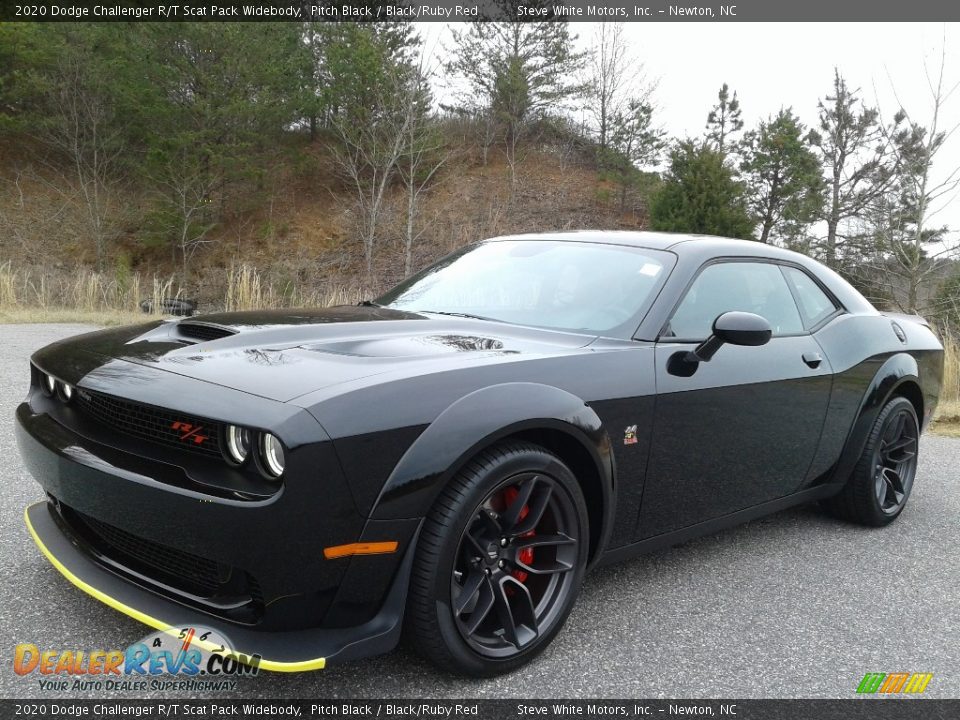 2020 Dodge Challenger R/T Scat Pack Widebody Pitch Black / Black/Ruby Red Photo #2