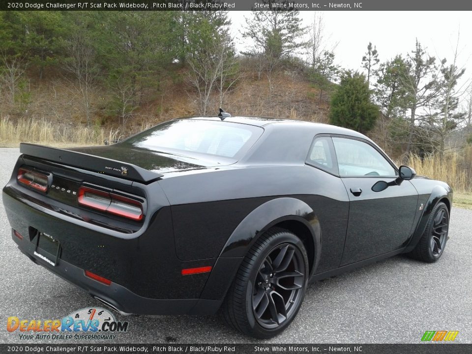 2020 Dodge Challenger R/T Scat Pack Widebody Pitch Black / Black/Ruby Red Photo #6