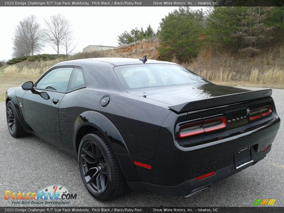 2020 Dodge Challenger R/T Scat Pack Widebody Pitch Black / Black/Ruby Red Photo #8