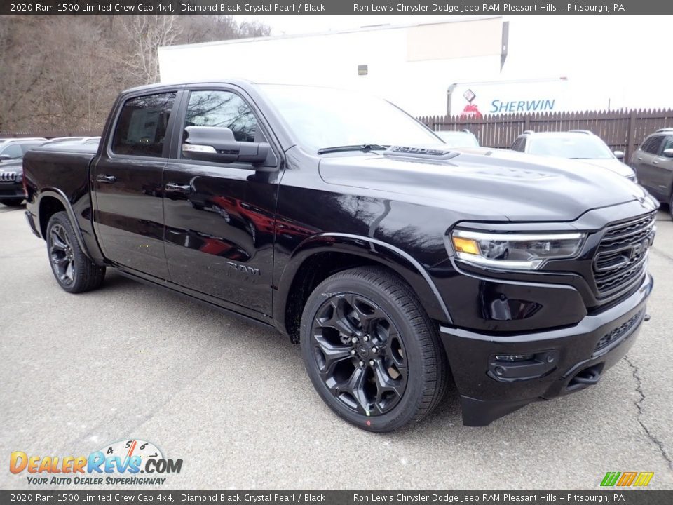 2020 Ram 1500 Limited Crew Cab 4x4 Diamond Black Crystal Pearl / Black Photo #3