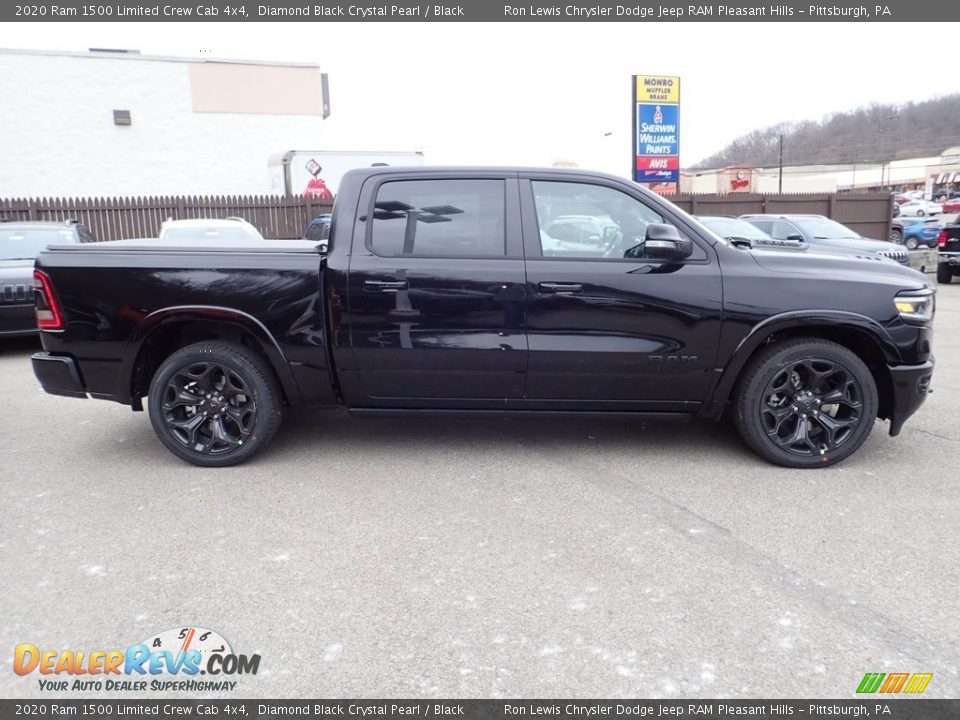 2020 Ram 1500 Limited Crew Cab 4x4 Diamond Black Crystal Pearl / Black Photo #4