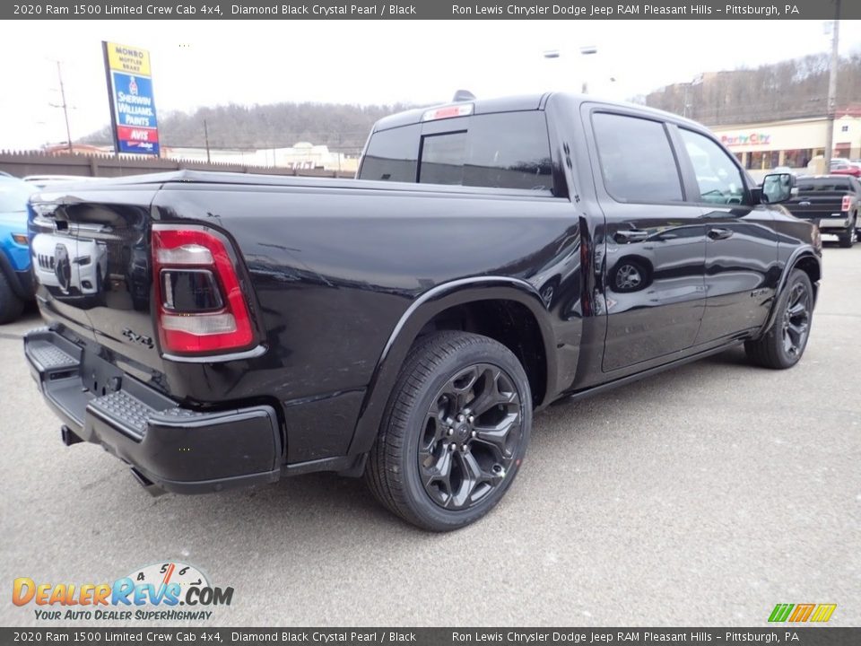 2020 Ram 1500 Limited Crew Cab 4x4 Diamond Black Crystal Pearl / Black Photo #5