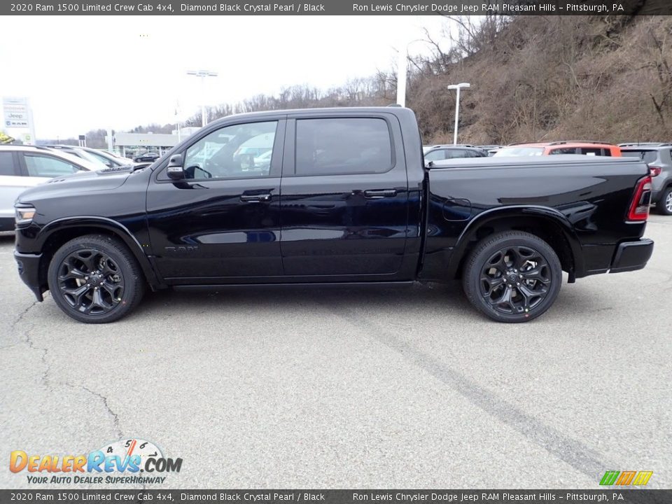 2020 Ram 1500 Limited Crew Cab 4x4 Diamond Black Crystal Pearl / Black Photo #6