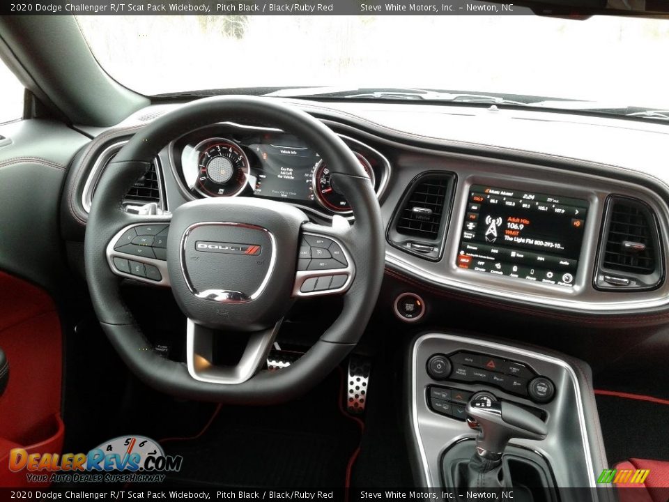 2020 Dodge Challenger R/T Scat Pack Widebody Pitch Black / Black/Ruby Red Photo #16