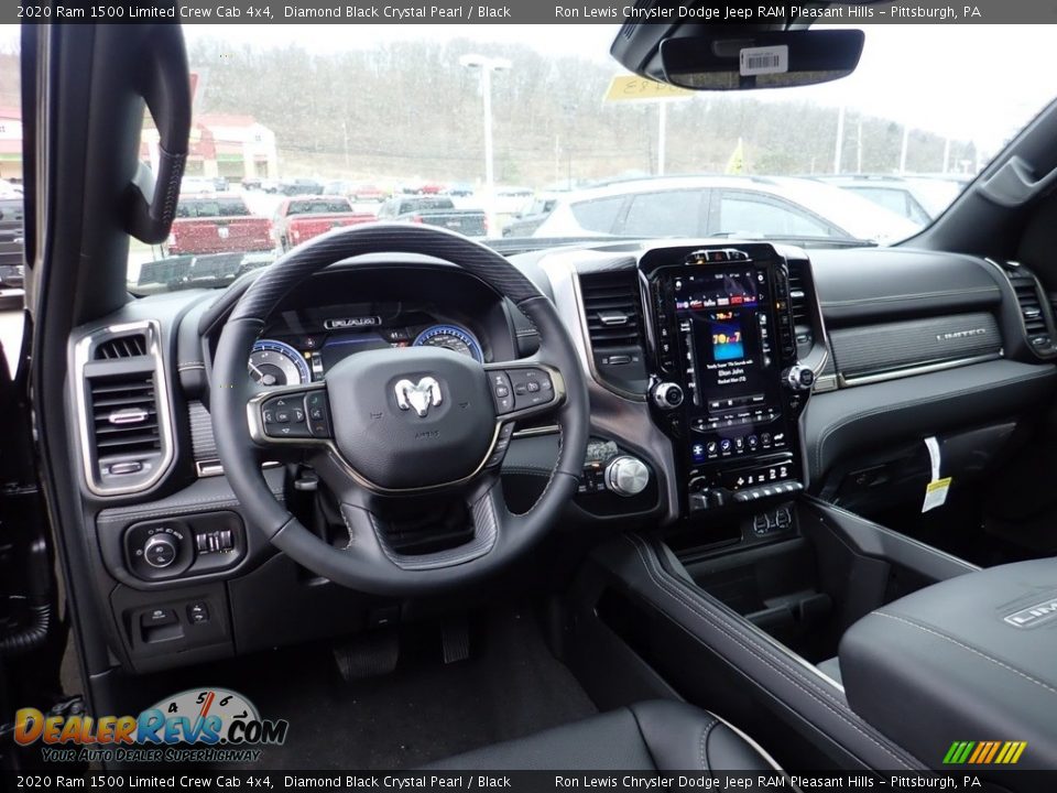 2020 Ram 1500 Limited Crew Cab 4x4 Diamond Black Crystal Pearl / Black Photo #12