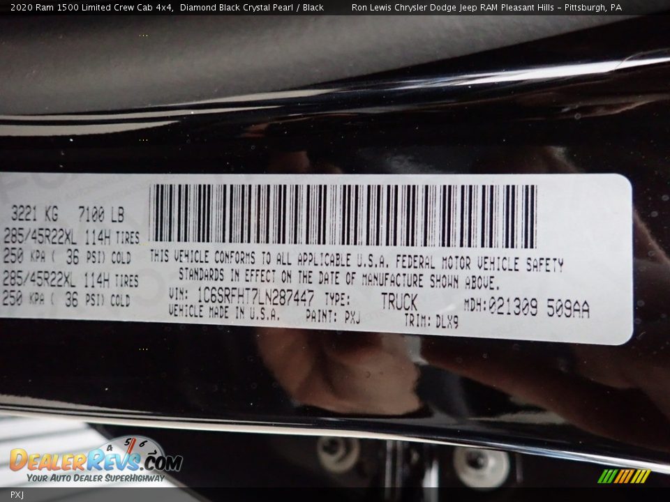 Ram Color Code PXJ Diamond Black Crystal Pearl