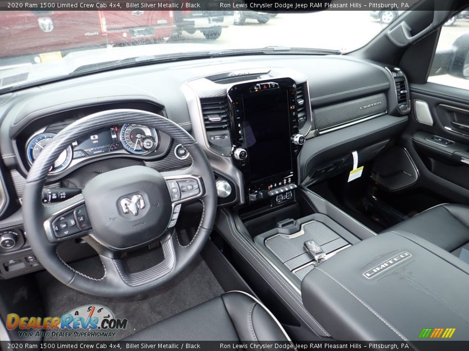 Black Interior - 2020 Ram 1500 Limited Crew Cab 4x4 Photo #12