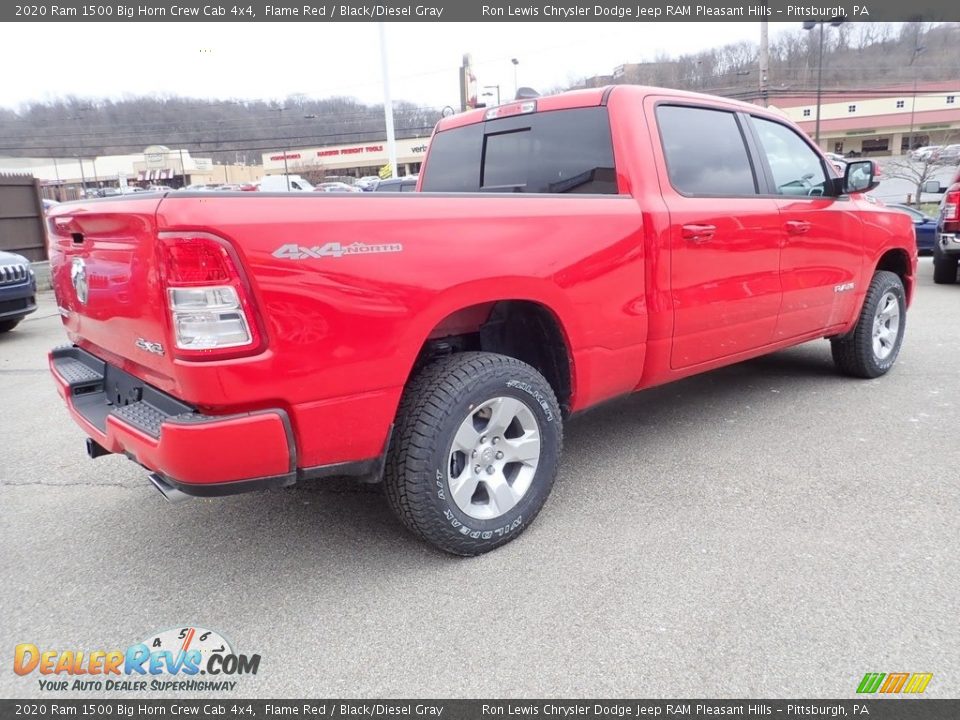 2020 Ram 1500 Big Horn Crew Cab 4x4 Flame Red / Black/Diesel Gray Photo #5