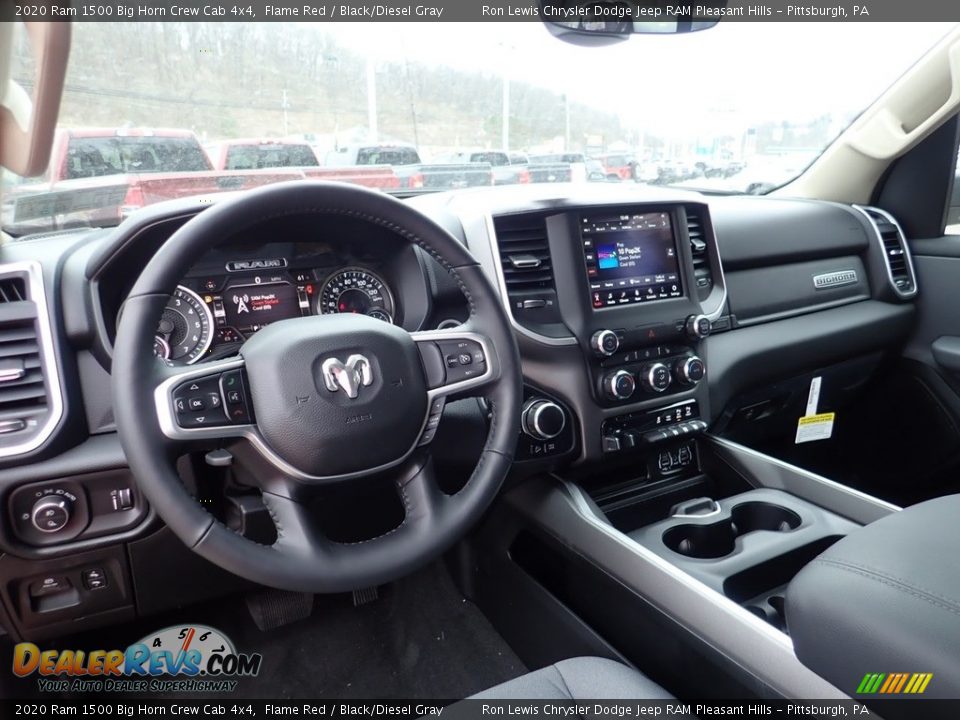 2020 Ram 1500 Big Horn Crew Cab 4x4 Flame Red / Black/Diesel Gray Photo #12