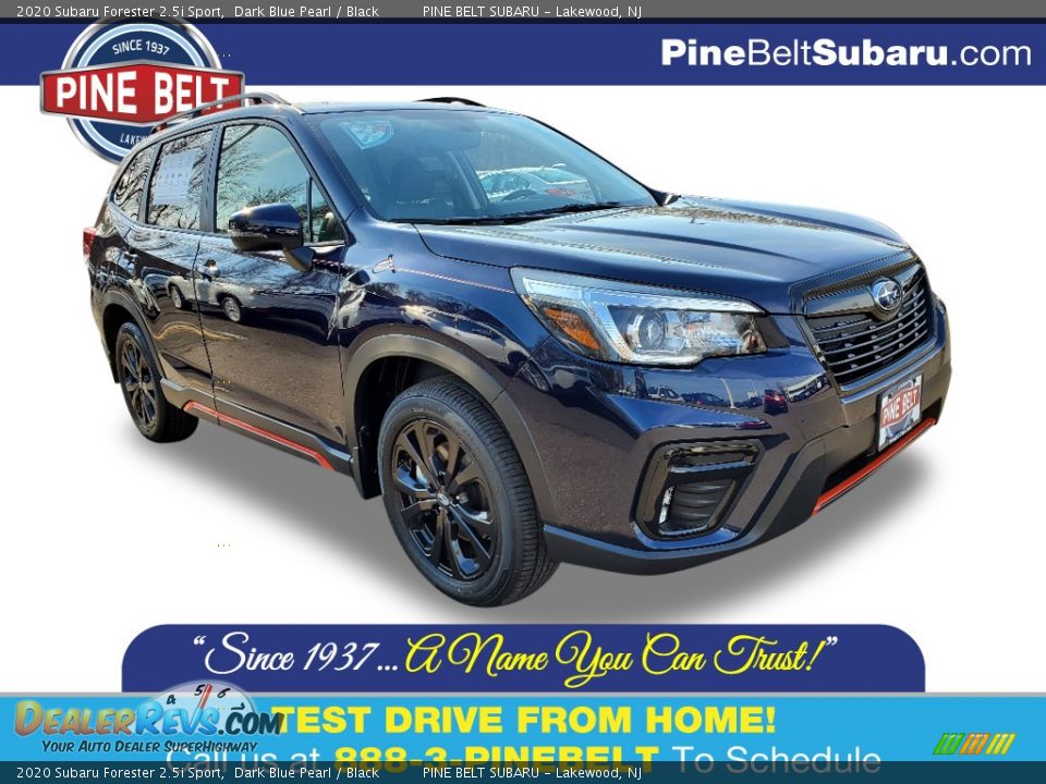 2020 Subaru Forester 2.5i Sport Dark Blue Pearl / Black Photo #1