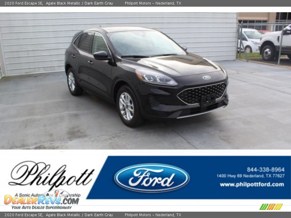 2020 Ford Escape SE Agate Black Metallic / Dark Earth Gray Photo #1