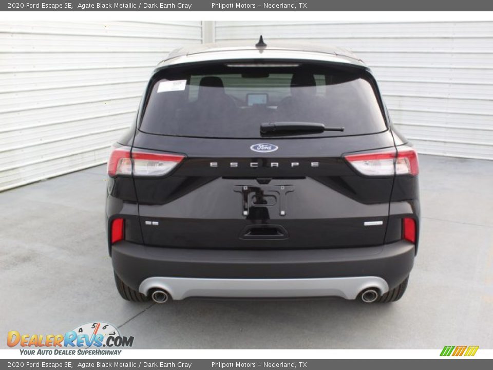 2020 Ford Escape SE Agate Black Metallic / Dark Earth Gray Photo #7