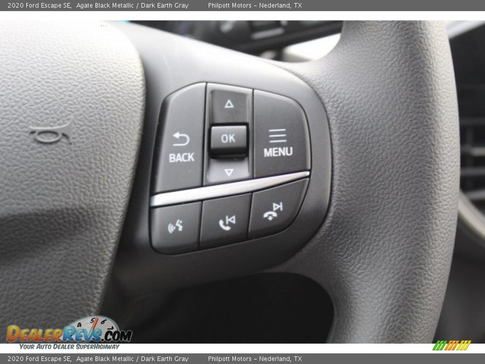2020 Ford Escape SE Agate Black Metallic / Dark Earth Gray Photo #12
