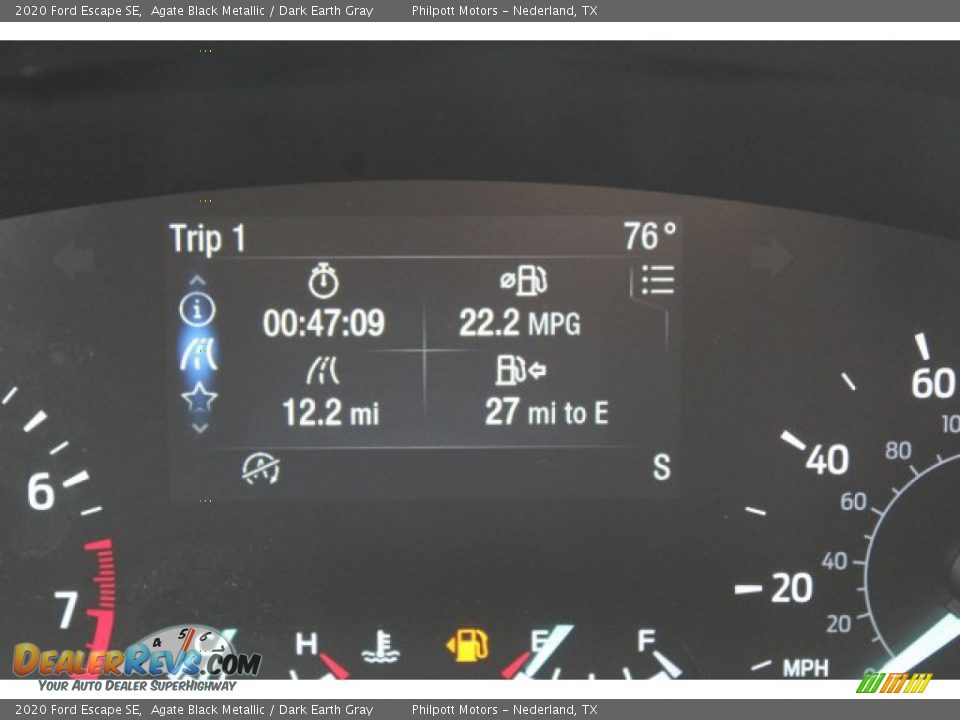 2020 Ford Escape SE Agate Black Metallic / Dark Earth Gray Photo #14