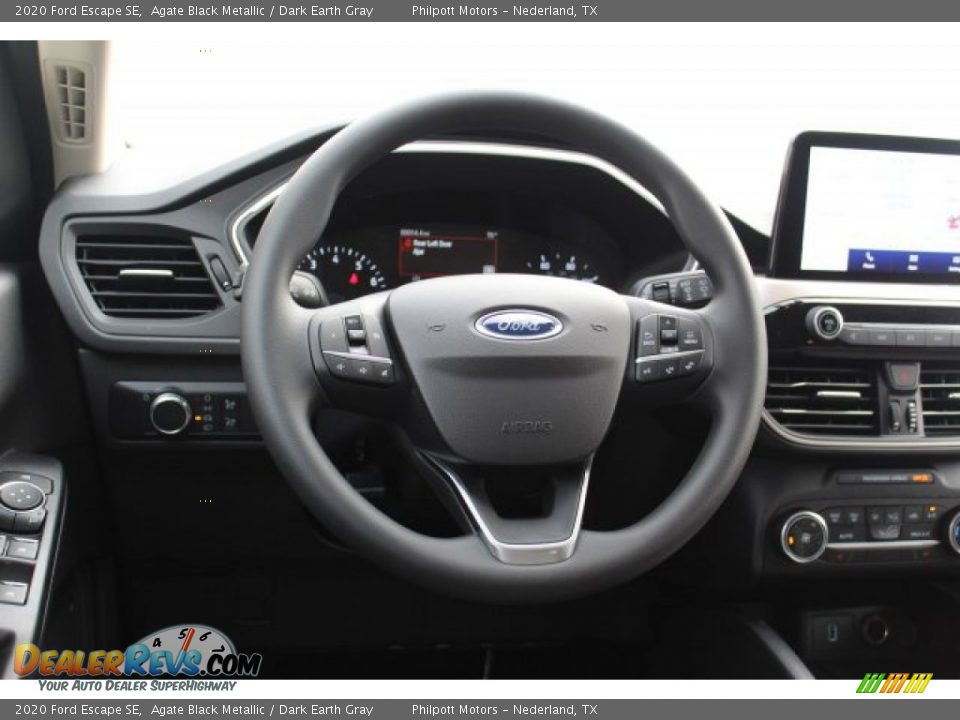 2020 Ford Escape SE Agate Black Metallic / Dark Earth Gray Photo #23