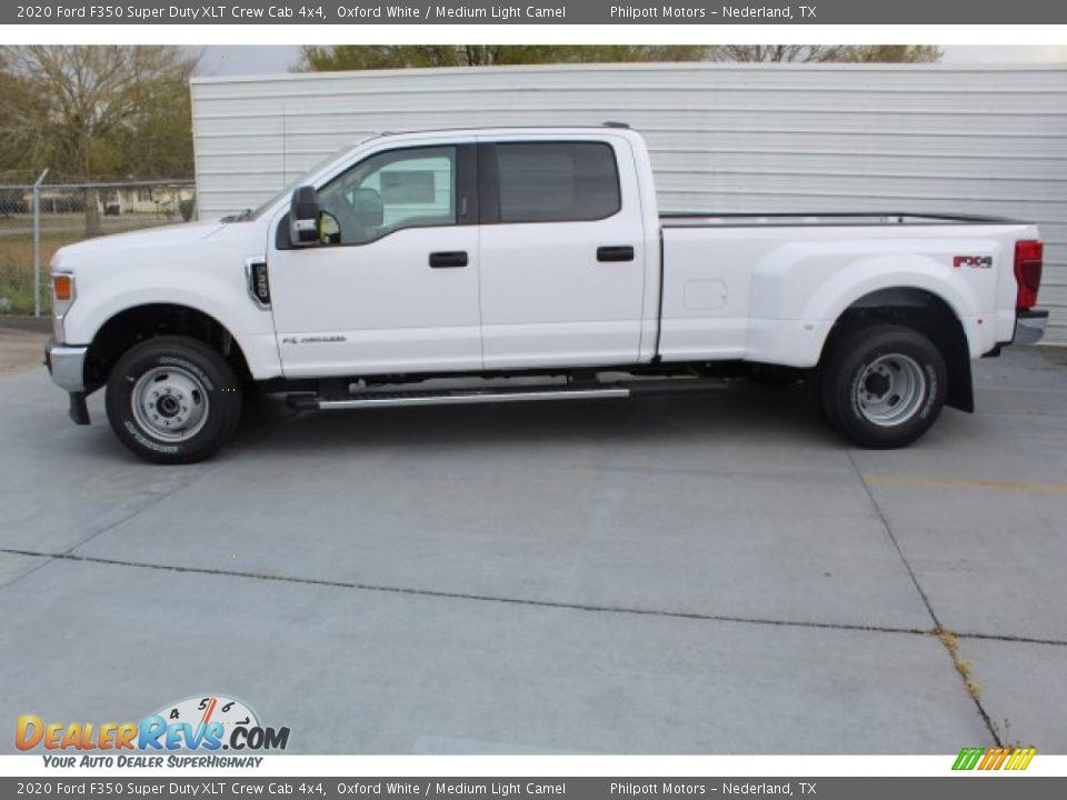 2020 Ford F350 Super Duty XLT Crew Cab 4x4 Oxford White / Medium Light Camel Photo #5