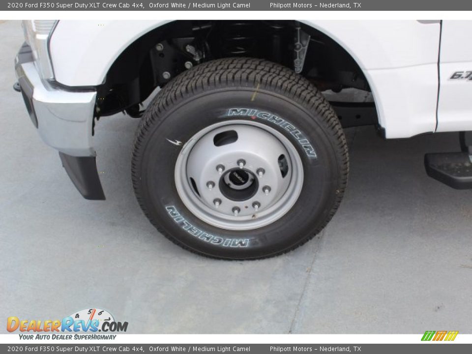 2020 Ford F350 Super Duty XLT Crew Cab 4x4 Oxford White / Medium Light Camel Photo #6