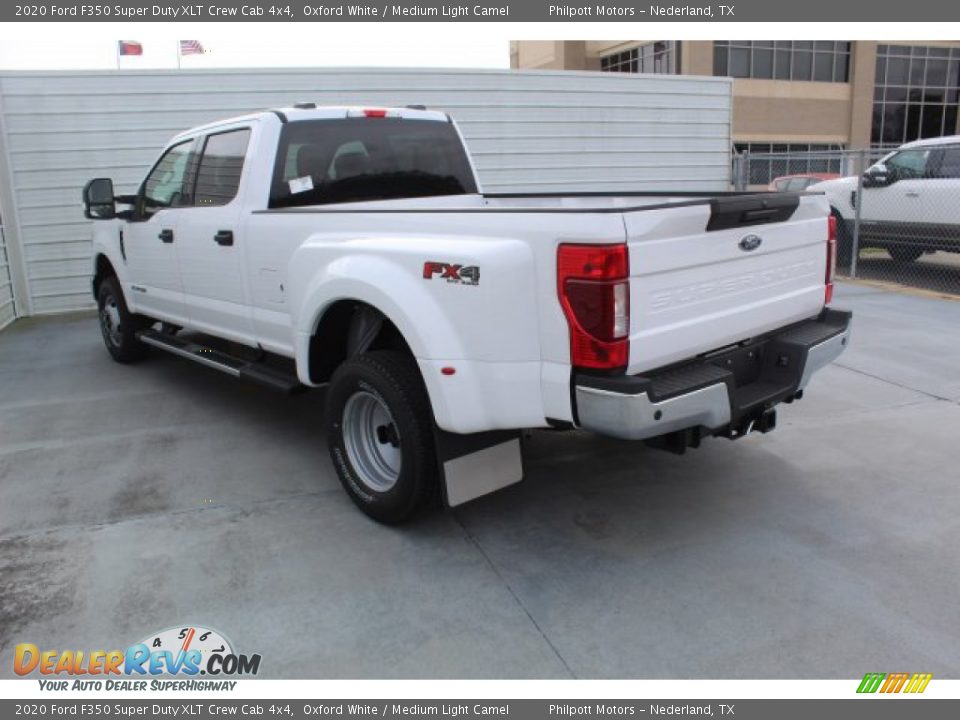 2020 Ford F350 Super Duty XLT Crew Cab 4x4 Oxford White / Medium Light Camel Photo #7
