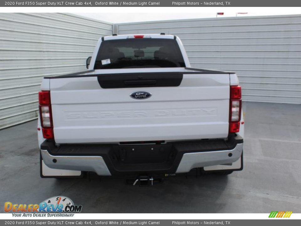 2020 Ford F350 Super Duty XLT Crew Cab 4x4 Oxford White / Medium Light Camel Photo #8