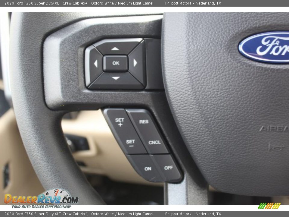 2020 Ford F350 Super Duty XLT Crew Cab 4x4 Oxford White / Medium Light Camel Photo #12