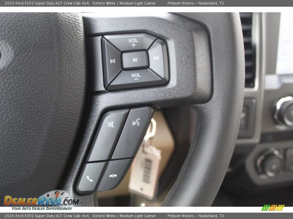2020 Ford F350 Super Duty XLT Crew Cab 4x4 Oxford White / Medium Light Camel Photo #13