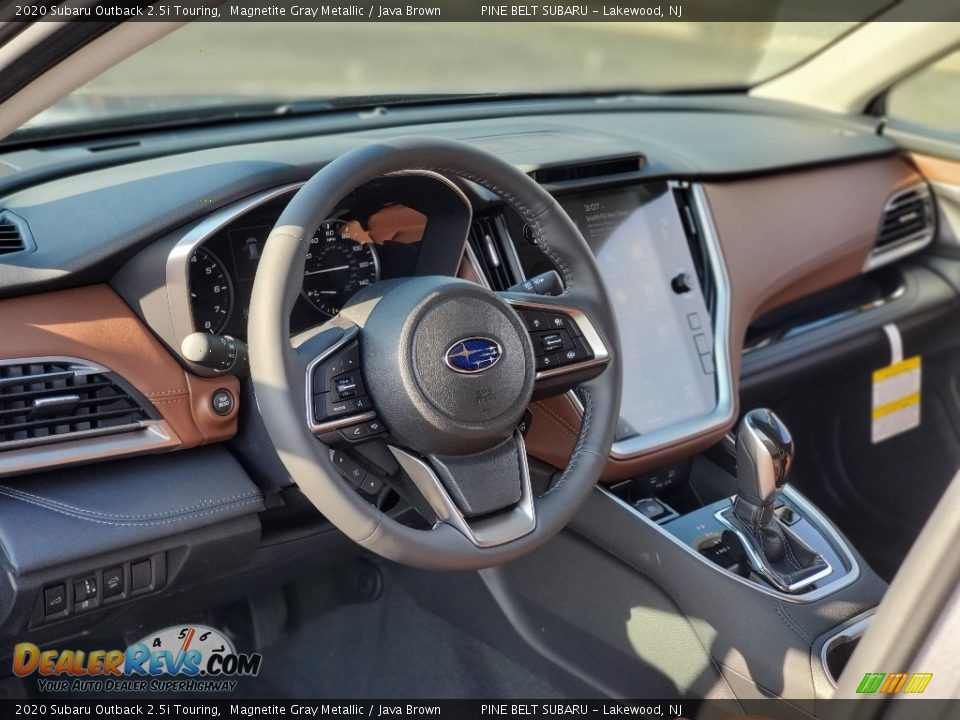 2020 Subaru Outback 2.5i Touring Magnetite Gray Metallic / Java Brown Photo #10
