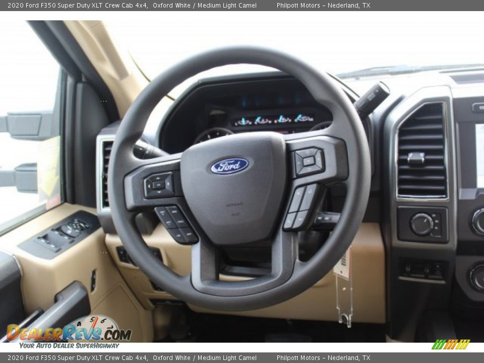 2020 Ford F350 Super Duty XLT Crew Cab 4x4 Oxford White / Medium Light Camel Photo #22