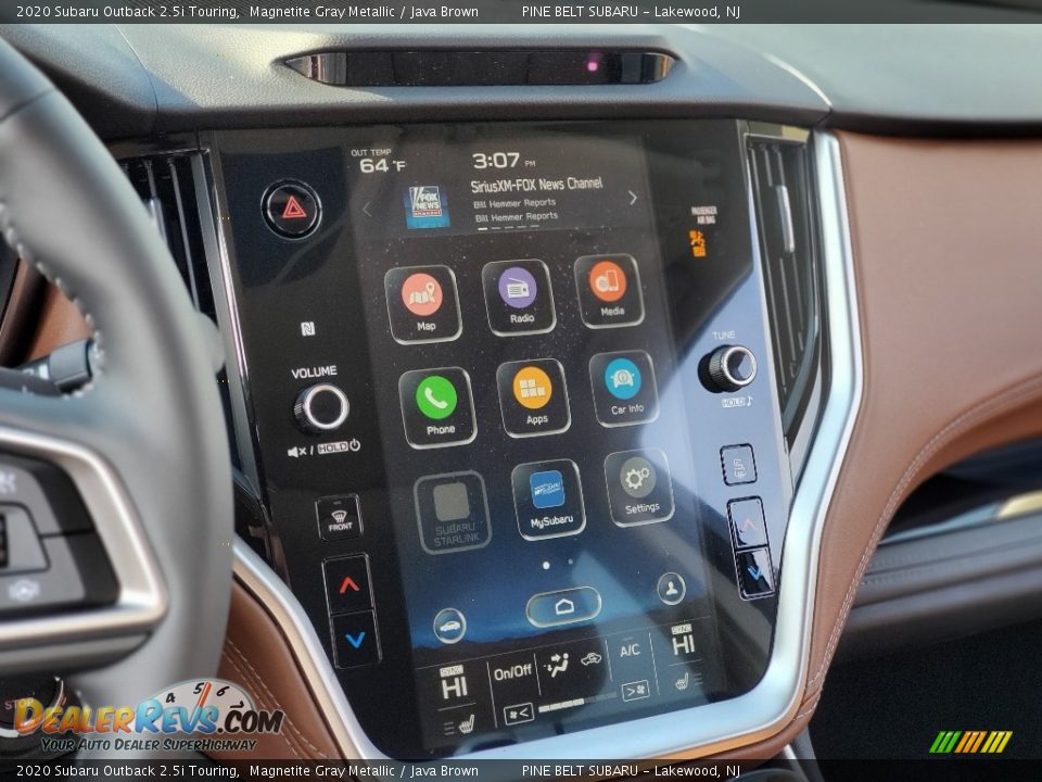 2020 Subaru Outback 2.5i Touring Magnetite Gray Metallic / Java Brown Photo #13