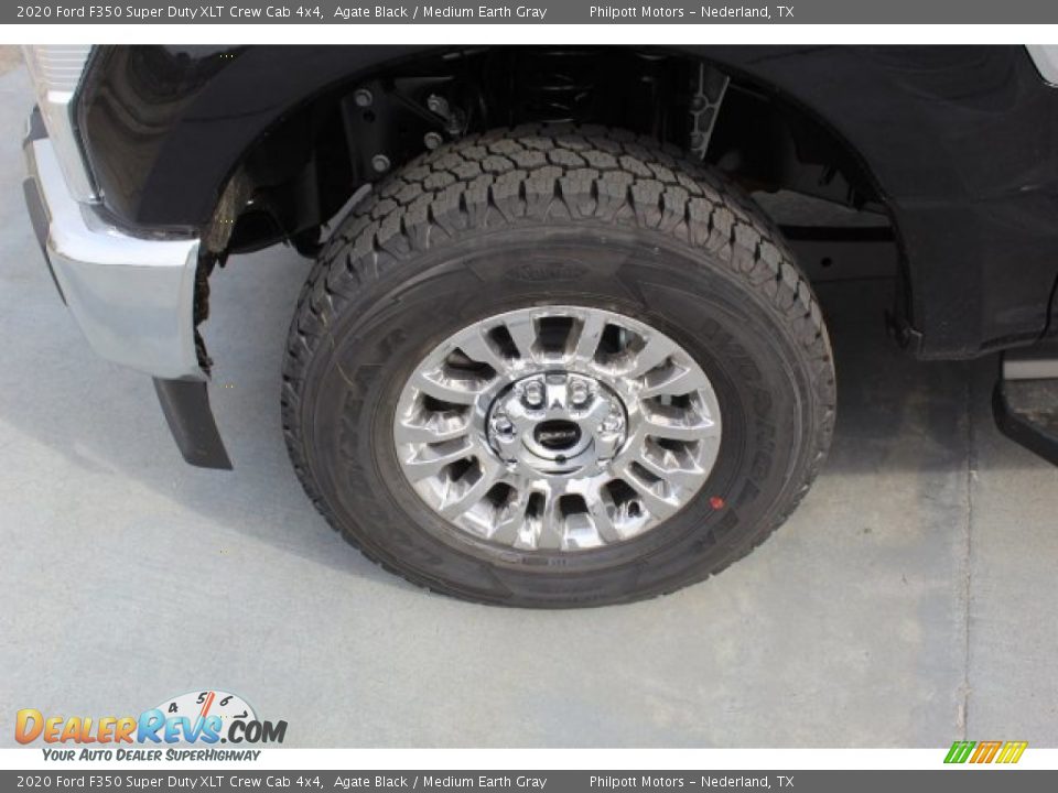 2020 Ford F350 Super Duty XLT Crew Cab 4x4 Agate Black / Medium Earth Gray Photo #5