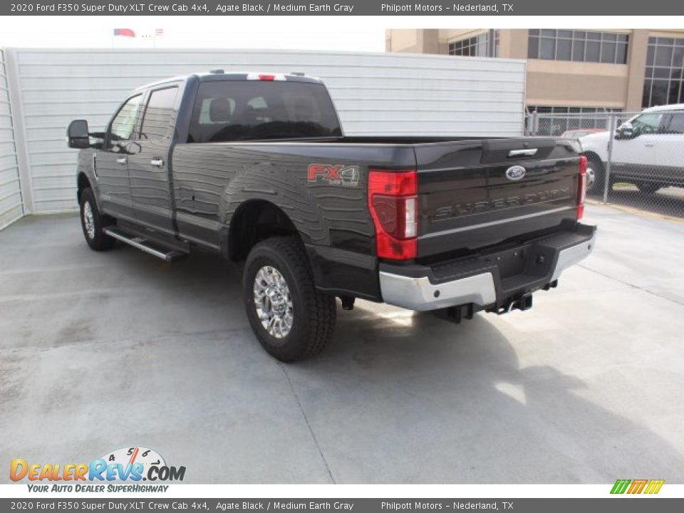 2020 Ford F350 Super Duty XLT Crew Cab 4x4 Agate Black / Medium Earth Gray Photo #6