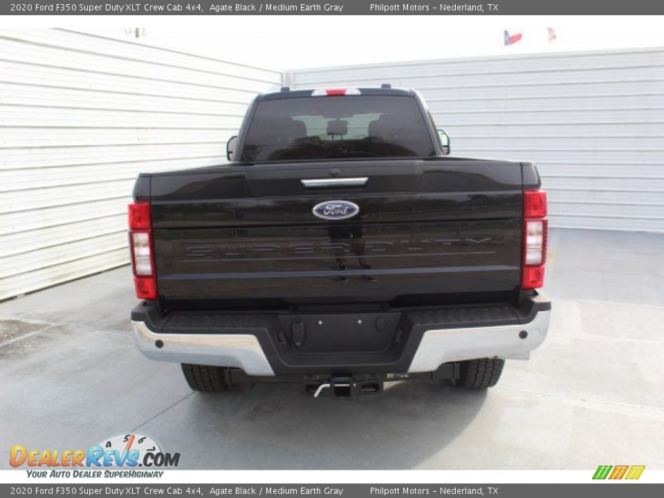 2020 Ford F350 Super Duty XLT Crew Cab 4x4 Agate Black / Medium Earth Gray Photo #7