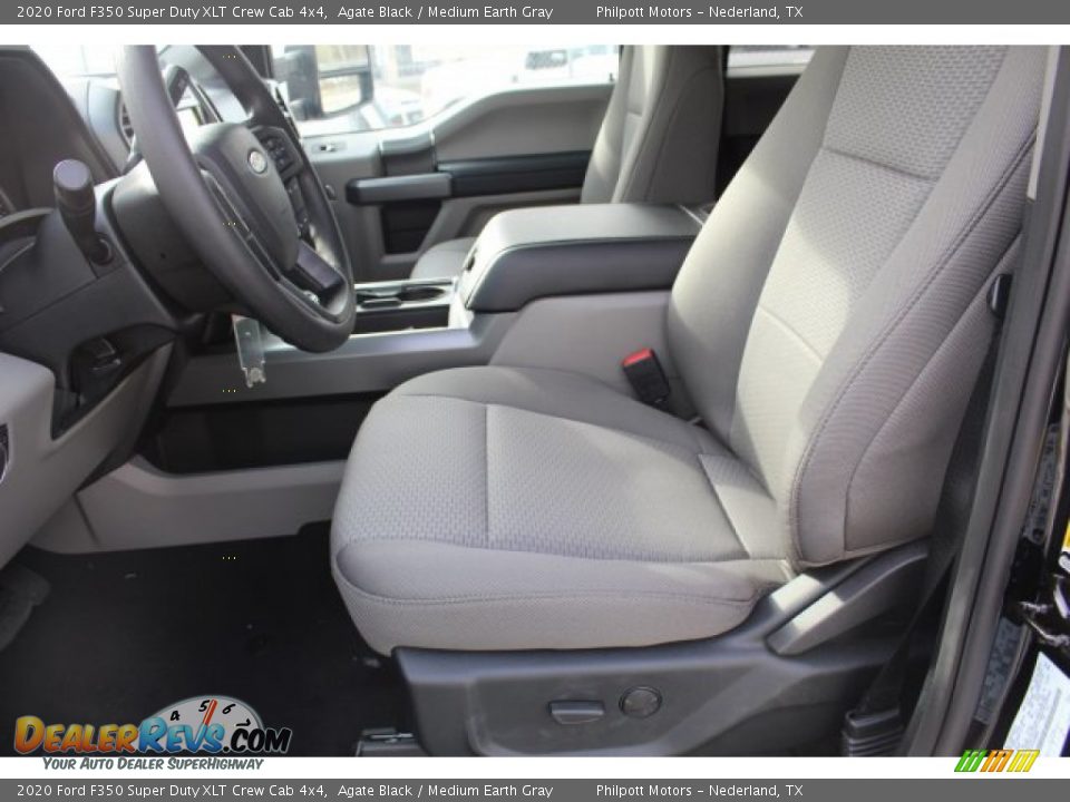 2020 Ford F350 Super Duty XLT Crew Cab 4x4 Agate Black / Medium Earth Gray Photo #10