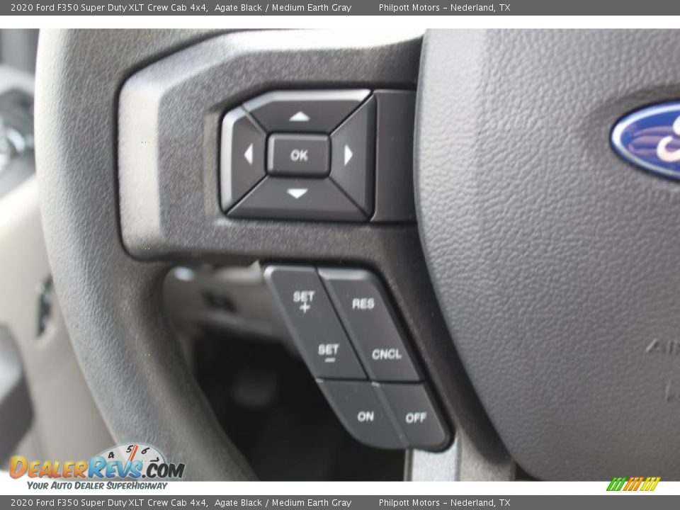 2020 Ford F350 Super Duty XLT Crew Cab 4x4 Agate Black / Medium Earth Gray Photo #11