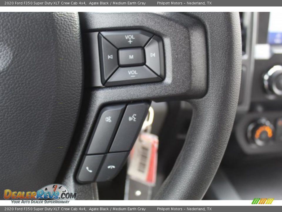 2020 Ford F350 Super Duty XLT Crew Cab 4x4 Agate Black / Medium Earth Gray Photo #12