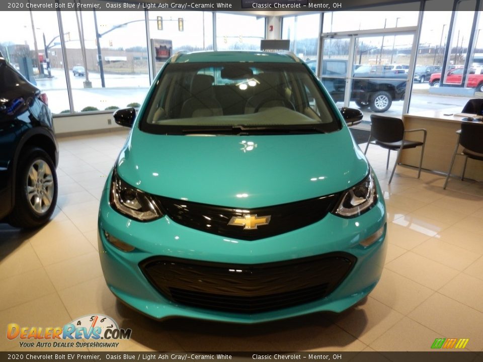 2020 Chevrolet Bolt EV Premier Oasis Blue / Light Ash Gray/­Ceramic White Photo #2