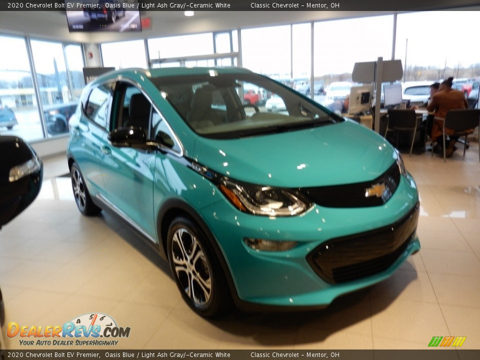 2020 Chevrolet Bolt EV Premier Oasis Blue / Light Ash Gray/­Ceramic White Photo #3