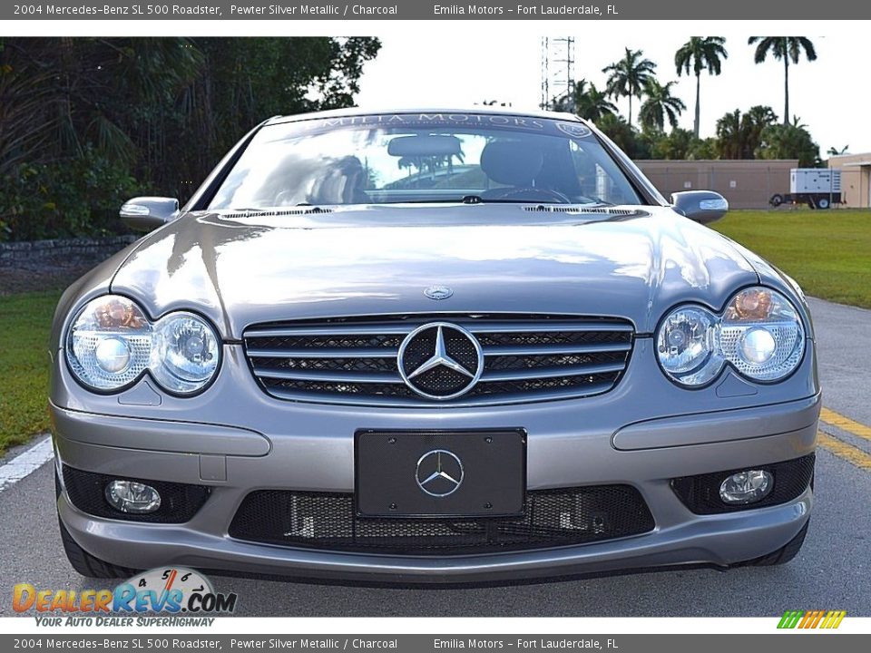 2004 Mercedes-Benz SL 500 Roadster Pewter Silver Metallic / Charcoal Photo #7