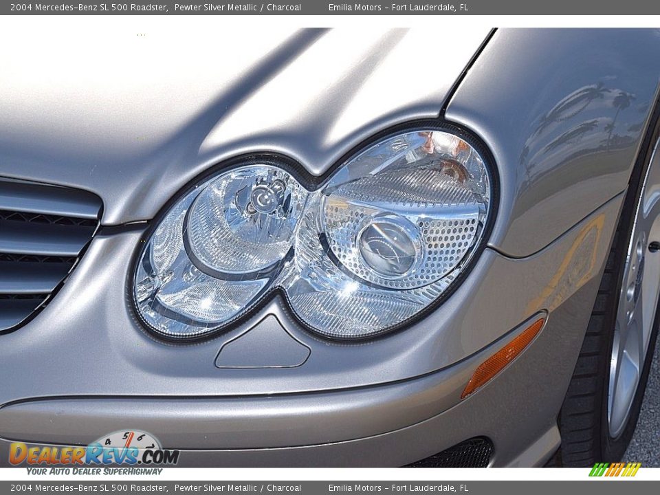 2004 Mercedes-Benz SL 500 Roadster Pewter Silver Metallic / Charcoal Photo #23