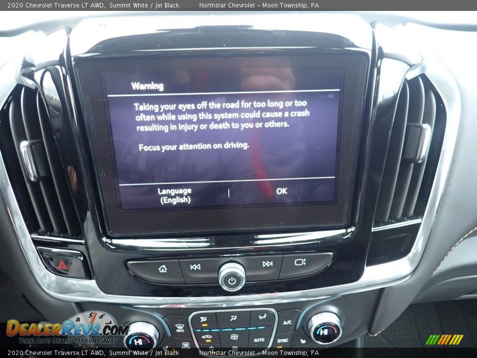 2020 Chevrolet Traverse LT AWD Summit White / Jet Black Photo #17