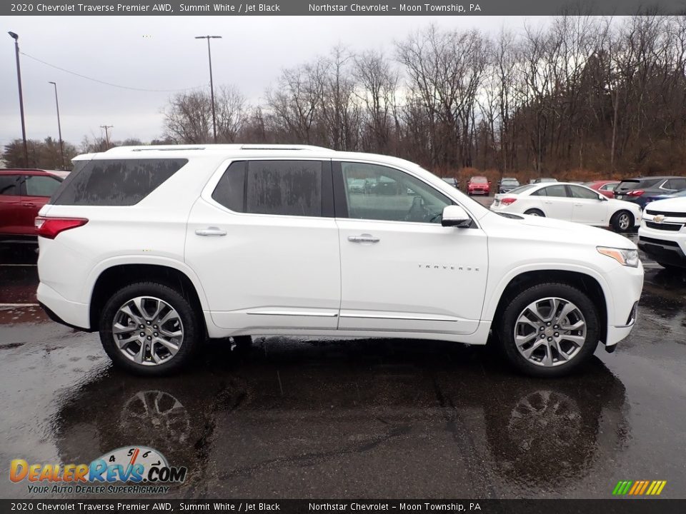 2020 Chevrolet Traverse Premier AWD Summit White / Jet Black Photo #6