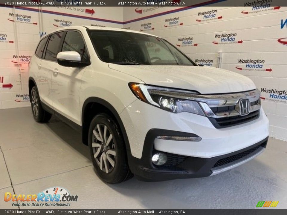 2020 Honda Pilot EX-L AWD Platinum White Pearl / Black Photo #2