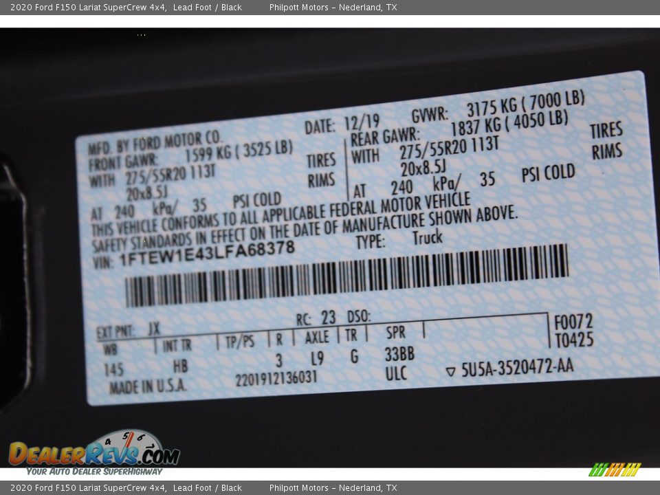 2020 Ford F150 Lariat SuperCrew 4x4 Lead Foot / Black Photo #26