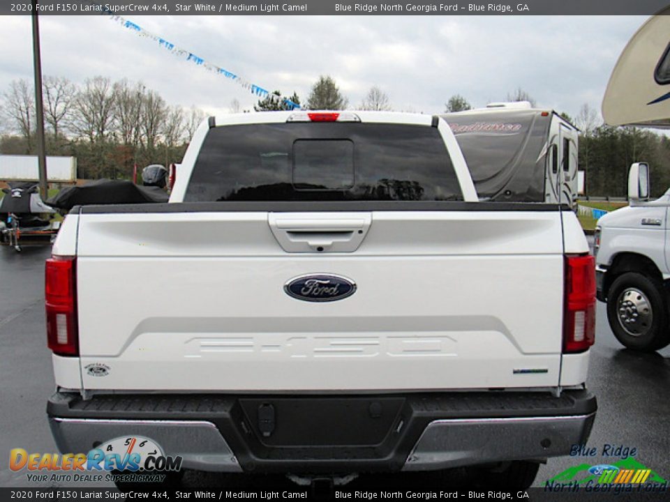 2020 Ford F150 Lariat SuperCrew 4x4 Star White / Medium Light Camel Photo #4