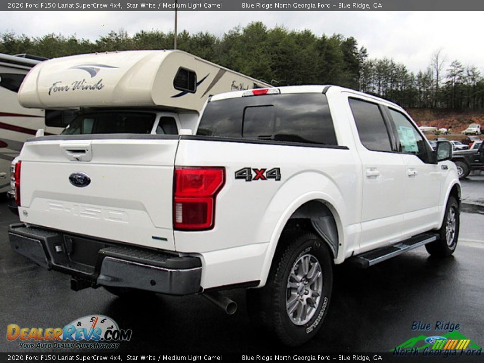 2020 Ford F150 Lariat SuperCrew 4x4 Star White / Medium Light Camel Photo #5