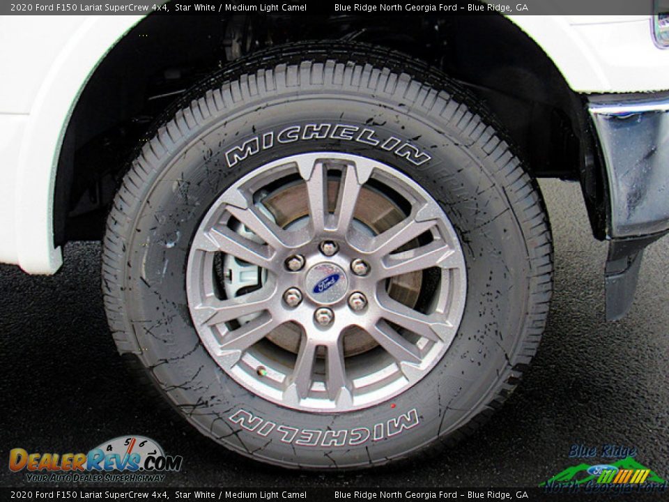 2020 Ford F150 Lariat SuperCrew 4x4 Star White / Medium Light Camel Photo #9