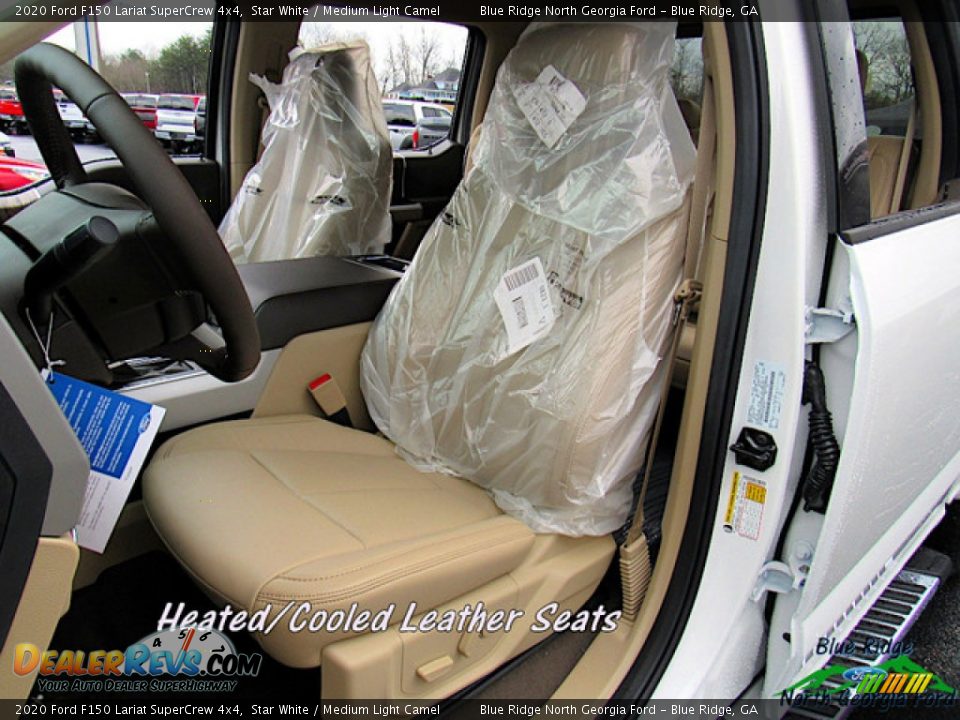 2020 Ford F150 Lariat SuperCrew 4x4 Star White / Medium Light Camel Photo #10